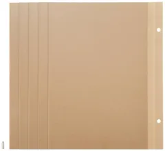 ナカバヤシ フリーアルバム替台紙 プラコート台紙 ビス式A4サイズ クラフト ア-A4PR-5-KR