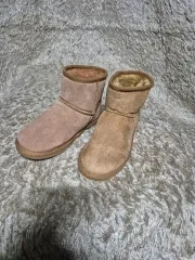 スウェード ファー裏地 ショート ブーツ36 新品