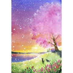 momorinさま専用（原画）窓辺の猫 #2【A5サイズ／水彩画／#3026a