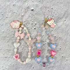 ハローキティ ビーズストラップ 2個セット パステル 新品