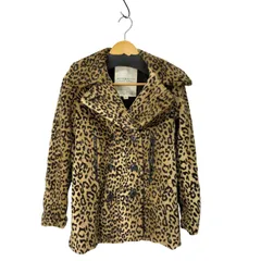 デニムアンドサプライ ラルフローレン DENIM & SUPPLY RALPH LAUREN ヒョウ柄 レオパード フェイクファー ピーコート レディース import：XS 