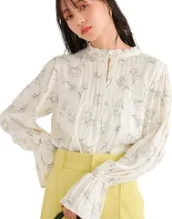 ★新品送料無料 [VIS] [ビス] ブラウス 【前後2WAY】 割線ピンタックブラウス【洗える】 レディース