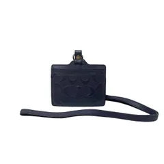 COACH(コーチ) パスケース シグネチャー柄 63229 ダークネイビー レザー