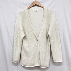 アーバンリサーチドアーズ 22SS ローゲージカーディガン Vネック ワンボタン コットンアクリル ウォッシャブルニット アイボリー FREE