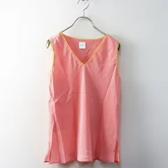 ポールスミス Paul Smith Vネックノースリーブブラウス 40＼ピンク スリット ピコ【2400014705546】