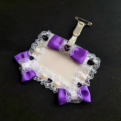 推し活グッズ 名札ケース 推し活 名札 ネームホルダー カード入れ パスケース 紫入場証ケース ドル活 社員証入れ 保護者名札 入園 入学 握手会 コンカフェ イベント ネックストラップ