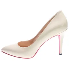 DIANA (ダイアナ) 日本製 レザー ハイヒールパンプス アイボリー レディース