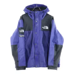 SUPREME (シュプリーム) 18AW × THE NORTH FACE Leather Mountain Jacket NF0A3VJ8 ザノースフェイス レザーマウンテンジャケット ブルー/ブラック