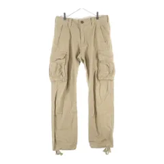 Abercrombie&Fitch (アバクロンビーアンドフィッチ) ジップフライ コットン カーゴパンツ ベージュ