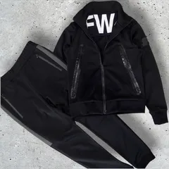 極美品 TFW49 GOLF トラックスーツ セットアップ ブラック メンズ ゴルフウェア