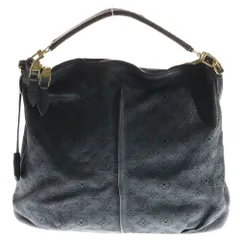 LOUIS VUITTON (ルイヴィトン) モノグラム・マヒナ セレネMM 2WAYバッグ ハンドバッグ ショルダーバッグ ブラック×ブラウン レザー M93987 ゴールド金具