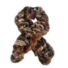  MOON BAT ムーンバット マフラー レッキス ファー ブラウン レディース【DD132】