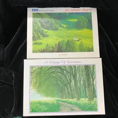 【中古品】ジグソーパズル2点セット　300ピース　風景　38㎝×26㎝