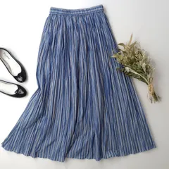 LE GLAZIK ル グラジック ストライプ プリーツスカート(110E＋8015)26H