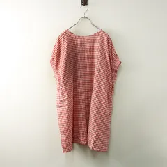 未使用 サマンサモスモス Samansa Mos2 SM2 袖口ギャザー前後2WAYチュニック F∥レッド ホワイト 前後着 ワンピース【2400014782608】