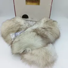 タグ付き 未使用 SAGA FOX サガフォックス ブルーフォックス ストール ティベット ファー 毛皮 レディース グレイ 灰色 HBK6-11