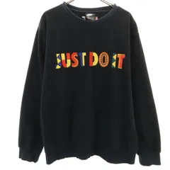 NIKE ナイキ 長袖 フリース トレーナー L ブラック メンズ 古着