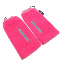 【新品】パーリーゲイツ ボアレッグウォーマー ピンク×ブルーグリーン ロゴ刺しゅう レディース FR ゴルフウェア PEARLY GATES