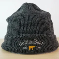 Golden Bear  メンズ・レディース　編み込みニット帽　サイズ５７cm〜５９cm　キャップ　帽子　黒色ハット　[[RR]]