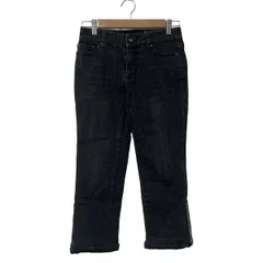 TO BE CHIC(トゥービーシック) ジーンズ サイズ36 S レディース美品  黒 クロップド(半端丈)/ダメージ加工/ラインストーン