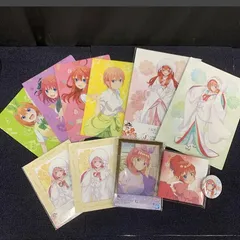 (4)R703【まとめ売り】五等分の花嫁 一番くじ クリアファイル フレームスタンド イラストボード 中野一花 二乃 四葉 五月／ L賞 ラバーストラップ 中野一花