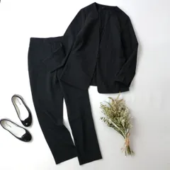 SUIT SQUARE WHITE スーツスクエア 2P セットアップ ウォッシャブル Vカラージャケット テーパードパンツ (110E＋8013)26H