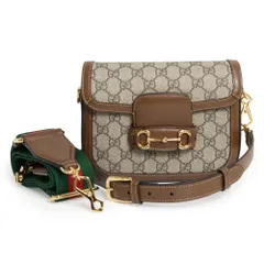 グッチ ホースビット 1955 スモール ショルダーバッグ 2way 斜め掛け GGスプリームキャンバス レザー ベージュ ブラウン ゴールド金具 658574 GUCCI（新品・未使用品）