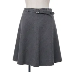 ■美品■BURBERRY BLUE LABEL バーバリーブルーレーベル ミニスカート サイズ36 ロゴ刺繍 ベルト付 ブランド古着【中古】20260126/RA7430