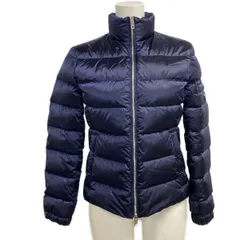 PRADA(プラダ) ダウンジャケット サイズ40 M レディース美品  - 29W149 ダークネイビー 長袖/トライアングルロゴ/冬 ダウン