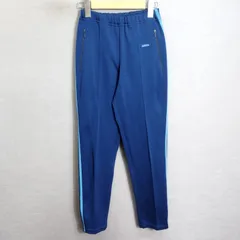 adidas アディダス トラック パンツ デサント製 ジャージ Y2K 3ストライプ サイドライン 80S 古着 ブルー系 3号 A626