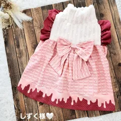 しずく様❤とろけるチョコレート❤フリルワンピース❤大型犬❤ハンドメイド犬服