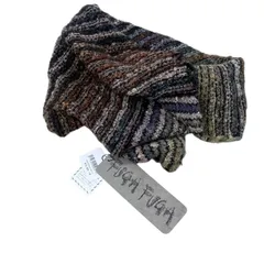 FUGA FUGA（フーガフーガ）【タグ付き】日本製 ねじれ編み ニットスヌード マルチカラー ウール混 シルク入り 定価13,000円