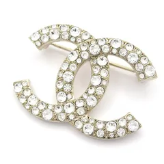 CHANEL(シャネル) ブローチ美品  ココマーク ゴールド×クリア