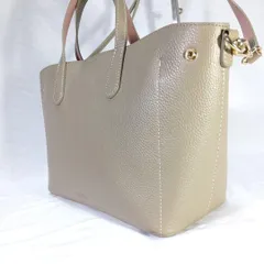 【良品】BARCOS 本革 2way トートバッグ グレージュ シュリンクレザー 斜め掛け 通勤