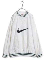 【お得なクーポン配布中!】 90s ナイキ ナイロン プルオーバー ジャケット メンズ XL オールド ビッグ スウッシュ ウインドブレカー ブルゾン ジャンパー 大きいサイズ