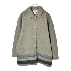90年代 USA製 L.L.Bean エルエルビーン ウール ハーフコート アウトドア グレー(レディース L)中古 古着 X2616