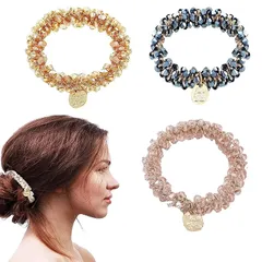 HAPVITAL ヘアゴム【3本セット】髪ゴム 髪飾り おしゃれ ヘアアクセサリー ヘアゴム ファッション オフィス 通勤 大人 シンプル トレンド 小物 っぽい シンプル トレンド おしゃれ かわいい ギフト (金メダルあり) 0