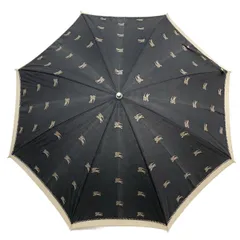 BURBERRY/Burberry(バーバリー) 日傘美品  - 黒×ベージュ×ライトブラウン コットン