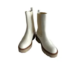  Odette e Odile オデット エ オディール ショートブーツ ホワイト レディース 24cm【DD132】