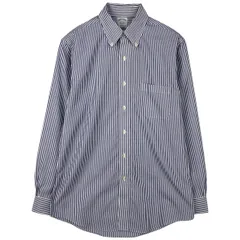 古着 ブルックスブラザーズ Brooks Brothers REGENT 長袖 ボタンダウンストライプシャツ メンズM相当/eaa605935
