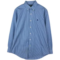 古着 ラルフローレン Ralph Lauren CUSTOM FIT 長袖 ボタンダウンストライプシャツ メンズM相当/eaa606772