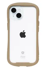 iFace Reflection iPhone 15 ケース クリア 強化ガラス (ベージュ)【アイフェイス アイフォン15 用 iphone15 用 カバー 韓国 耐衝撃 透明 ストラップホール】s