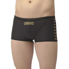 アリーナ ARENA トレーニングスパッツ(ショートレッグ) 水泳 ショートボックス (SAR-4107)、(BKGD)ブラックｘゴールド