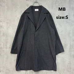 MB ローライン 比翼 チェスターコート ロングコート 薄手 ダークグレー Sサイズ ユニセックス MBアイテム MB-15-004 ウールライク素材 ポリエステル レーヨン ポリウレタン混紡 ゆったり オーバーサイズ シルエット