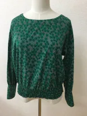 Mylanka ミランカ グリーンにピンク柄 トップス