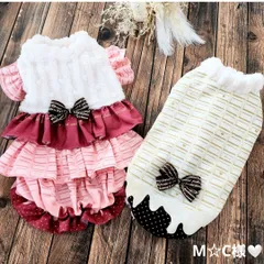 M☆C様❤とろけるチョコレート❤タンクトップ❤ティアードバルーン❤ワンピース❤ハンドメイド犬服