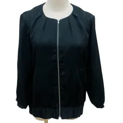 【タグ付美品】LEPSIM ノーカラーターンバックBZ ブラック サイズM レディース【ZK71】