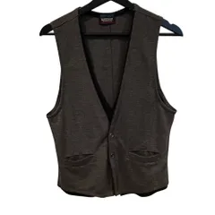 ニコルクラブフォーメン NICOLE CLUB FOR MEN レイヤードベスト ジレ 二重 46 チャコールグレー 黒 ブラック