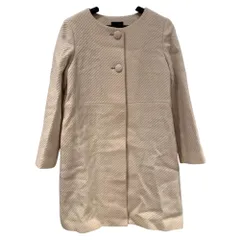 デミルクス ビームス Demi-Luxe BEAMS ノーカラーコート　白　■TC