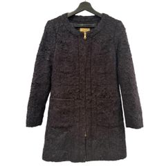 アナイ ANAYI 紡毛片畦ボトルネックパフスリーブ プルオーバー ニット